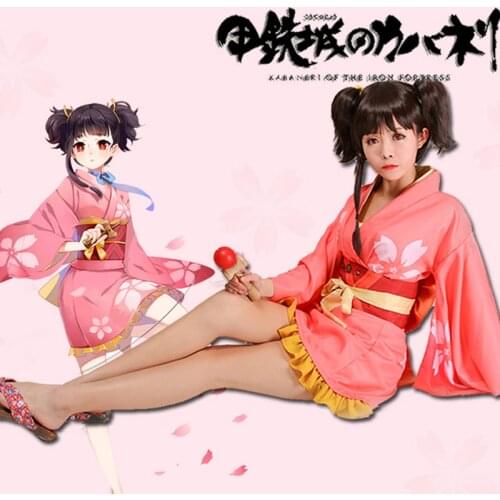 Pink Cherry Blossoms Kimono Japanese Traditional Yukata Japan Anime Cosplay Performance Dance Costume Retro Bathrobe DQL1877
