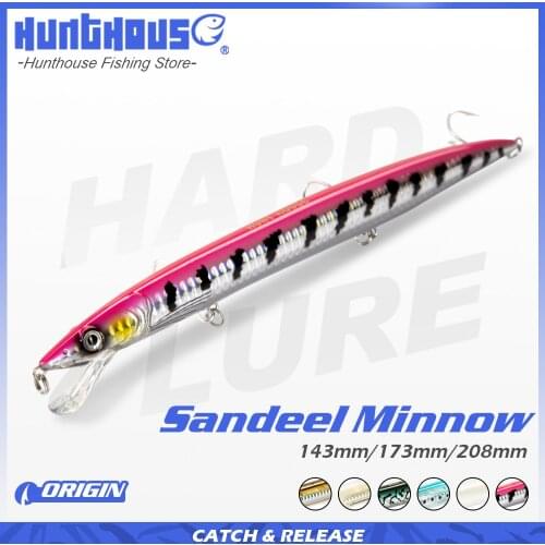 Hunthouse fishing minnow lure savage gear sandeel jerk minnow long casting minnow floating pesca 143mm/14g 173mm/23g 208mm/33g