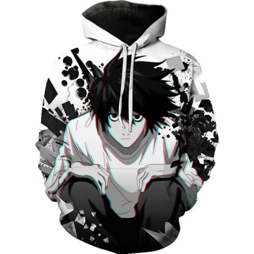 Death Note Hoodies Anime Hooded Sweatshirt Men Women Cosplay Sports Pullover Harajuku Hoodie Spring Fashion Hip Hop Top Male
