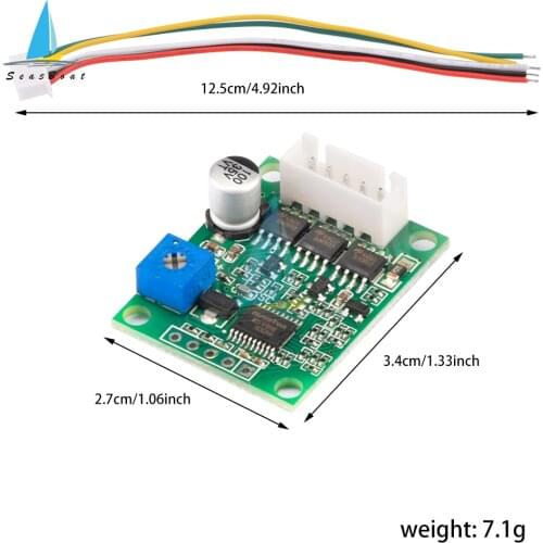DC 5V-12V 2A 15W Three-phase Brushless Motor Speed Controller No Hall BLDC Driver Board Module