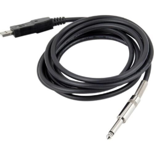 1pc 3M Guitar Bass 1/4'' USB TO 6.3mm Jack Link Connection Instrument Cable