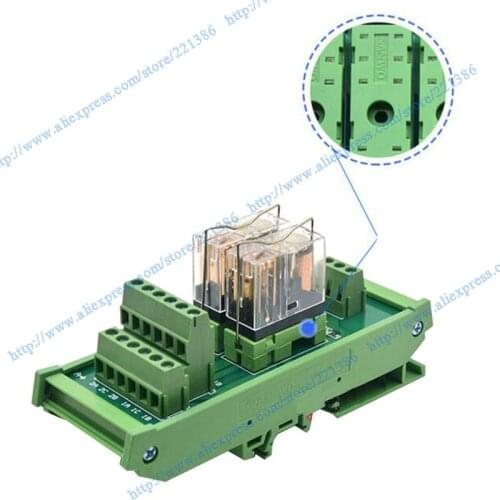 2 channels 5A 24V OMRON Relay Module driver board output amplifier board PLC board Omron relay G2R-1-E Omron PNP relay module