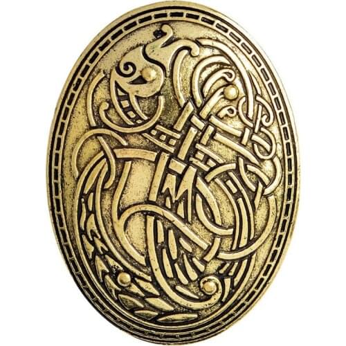 2020 Fashion Jewelry Armadura Norse Shield Symbol Viking Brooch Medieval Armor Broche Metal Antiguo Vintage Brooches For Women