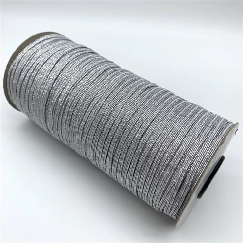 3mm 6mm 10mm 5yards/Lot Silver High Elastic Sewing Elastic Band Fiat Rubber Band Waist Band Stretch Rope Elastic Ribbon