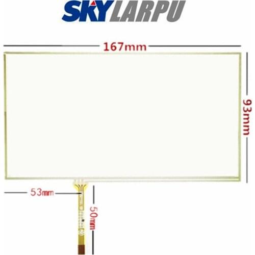 6.95"Inch 167*93mm GPS Panel for Navigation Touchscreen DigitizerGlass Free Shipping