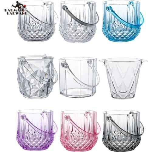 1.2L Arcylic Ice Bucket Wine Champagne Gorgeous Diamond Ice Bucket With Ice Tong