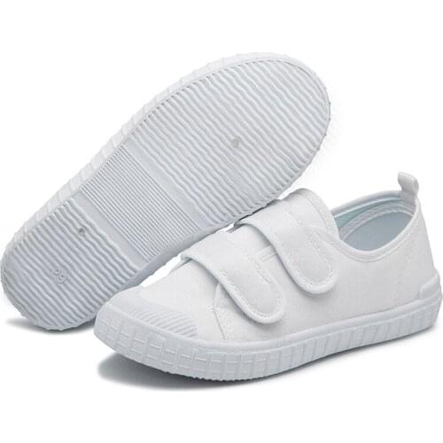 White Canvas Shoes Women Sneakers Round Toe Casual Female Loafers Fashion Ladies Footwear Size 22-39 Parent-child Shoe