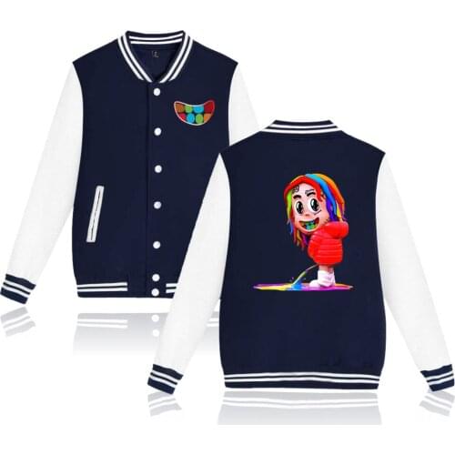 6ix9ine baseball Jacket Men Women coat Hip Hop Rapper Tekashi 69 sweatshirt long Sleeve Streetwear hoodies Brand Clothes