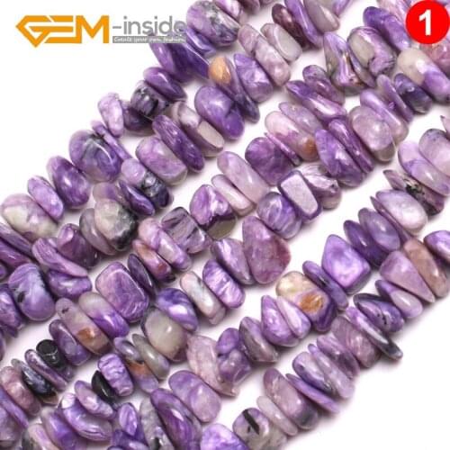 Natural Freefrom Shape Charoite Green Seraphinite orange moonstone Loose Beads For Bracelet Making DIY Strand 15"