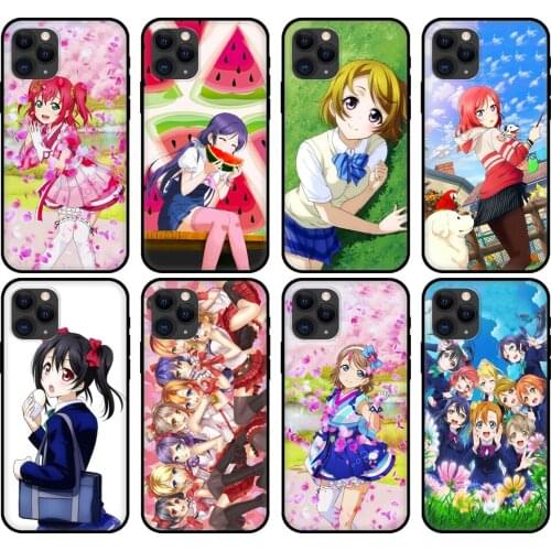 Black tpu case for iphone 5 5s se 2020 6 6s 7 8 plus x 10 XR XS 11 12 mini pro MAX back cover Love live school idol diary