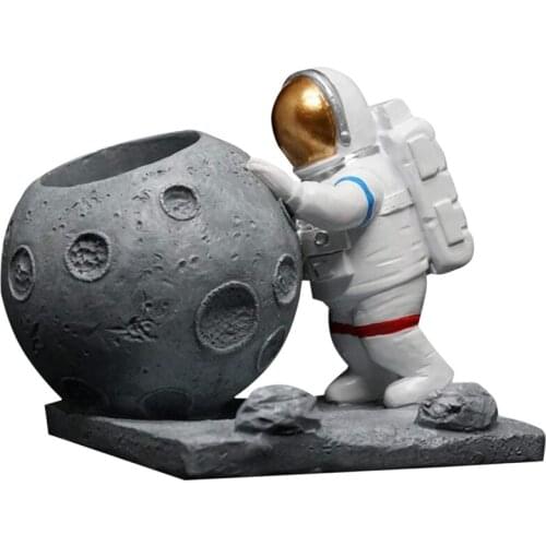 Pen Holder, Astronaut Stand, Pencil Holder, Resin Desktop Storage Box Office, Classroom, Perfect Gift