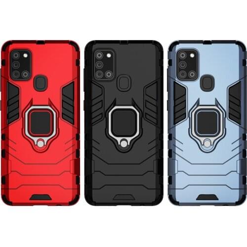 Phone Holder Finger Ring Case For Samsung A21s Magnet Armor Cover on the for Samsung Galaxy A21s A 21s SM-A217F/DS 6.5'' A217M
