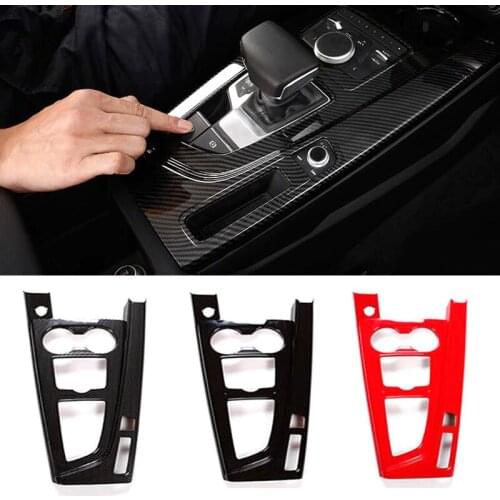 For AUDI A4L A5 2017 2018 2019 LHD Car Central Console Gear Shift Panel Cover Sticker ABS Car Styling Accessory New