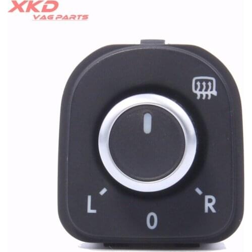 For J-etta MK5 MK6 Golf Mk5 Mk6 Rabbit Passat B6 Tiguan models Use OEM Chrome Mirror Adjust Knob Switch 5ND 959 565 B