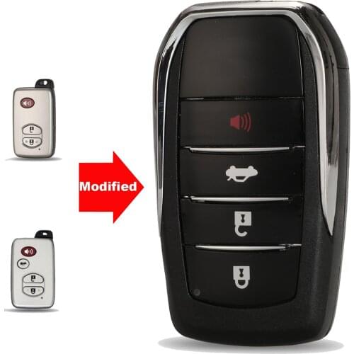 Jingyuqin Modified 3+1 4 Buttons Car Key Shell Cover Case For Toyota Chr C-hr Land Cruiser 200 Avensis Auris Corolla Smart Key