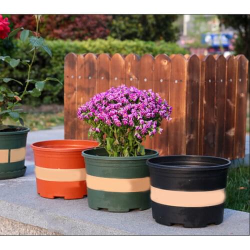 Large Round Short Flower Pot Control Root Rose Pot Planting Seedling Thickening Plastic Flower Pot or Tray MUMR999
