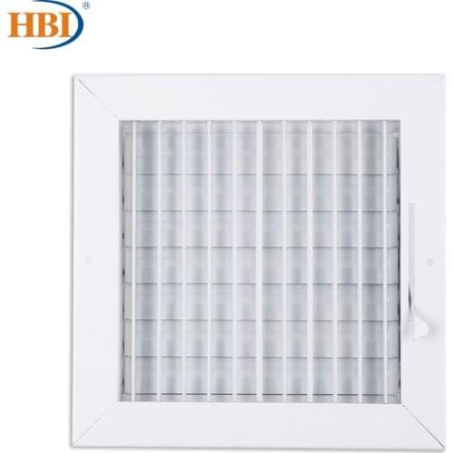 HBI W8"*H8" Adjustable Blade White Ceiling/Sidewall Air Register Vent Cover Diffuser Heavy Duty Stamped Steel