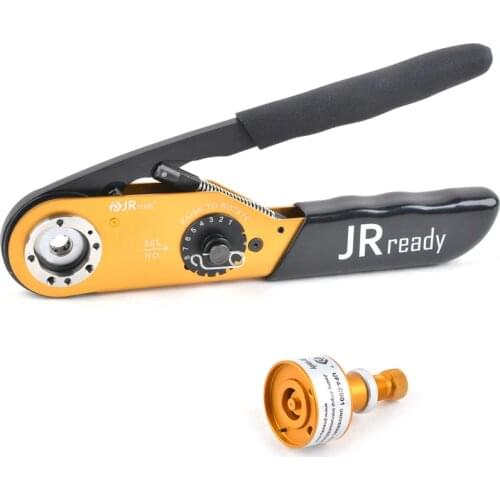 YJQ-M300 Cable Crimper & UL4-C0001 Adjustable Positioner for Pin & Socket Contracts of Harting/Amphenol/MIL-Standard/TE 6-14 AWG