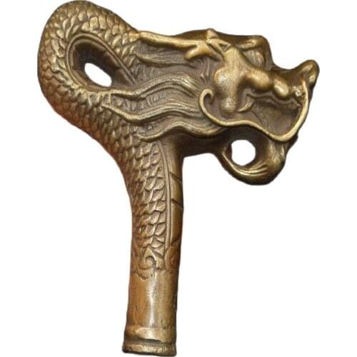 Chinese Old Beijing Old goods Copper Faucet shape crutch head handle