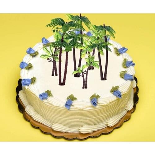 Coconut Tree Cake Topper Decorating Tools Birthday Wedding Cake Decoration Baby Shower Kids Birthday Party Supplies