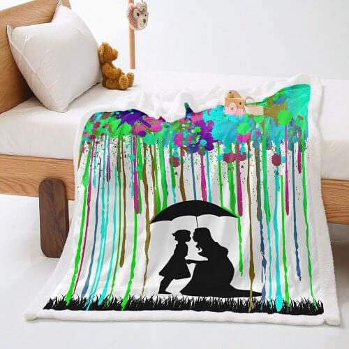 ValentineS Day Comic Couple Lights Super Warm Soft Blanket Office Sofa Plush Blanket Bedspreads Quilt Drop Ship