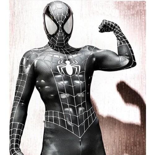 Superhero Symbiont Raimi Costume Cosplay Zentai Jumpsuit Spandex Lycra Bodysuit Halloween Costume for Adult/kids Anime Costume
