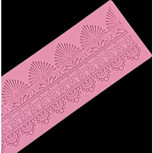 Minsunbak New Lace Mat Sugar Lace Lace Pattern Cake Border Decoration Silicone Mold Sugar Craft Tool