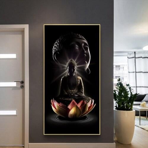 Lotus religion Buddha icon large diy 5d diamond painting full square round drill mosaic embroidery kits wall decoration AA2800
