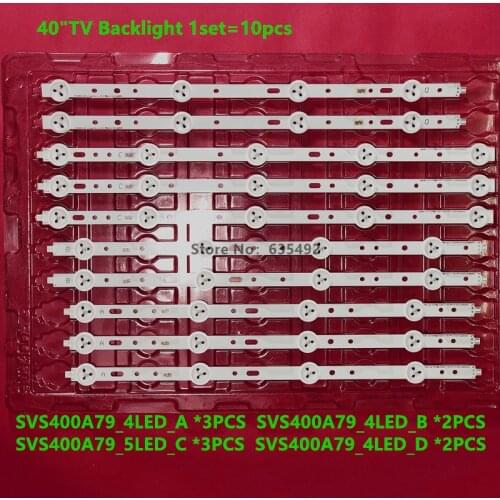 100% New LED backlight 4/5lamp for Sam sung 40inch TV SVS400A73 40D1333B 40L1333B 40PFL3208T LTA400HM23 SVS400A79 A B C D Type