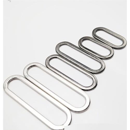 New Oval Ring Alloy Metal Shoes Bags Garment Buckles DIY Accessory Sewing 20mm 25mm 30mm 40mm 50mm Silver/ Gun black