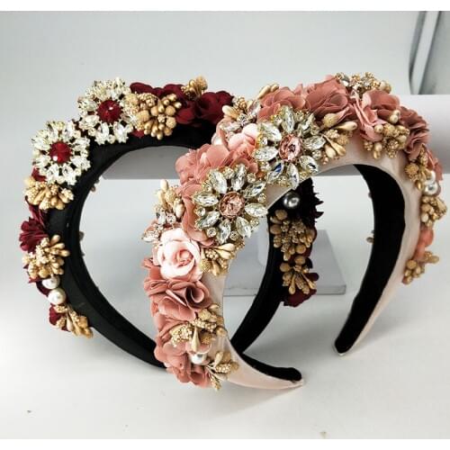 Fashion, Flower Hairband , Compacted Crown, Soft Headbands, Headband, Turban, Womens Headbands, Girls Accessories,Wedding Crown