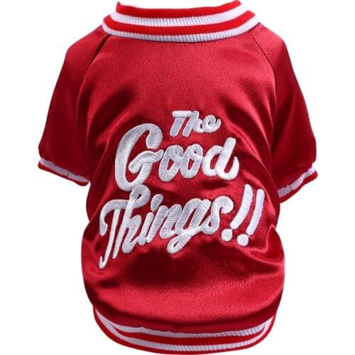 Autumn Winter Dog Jacket Warm Red Fleece Inside Sportive Fashion Wear Clothes for Dogs The Good Things