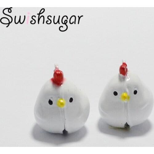 Cartoon Chicken Jingle Bell Charms DIY Craft Jewelry Accessories Kids Girl Pendant Decor