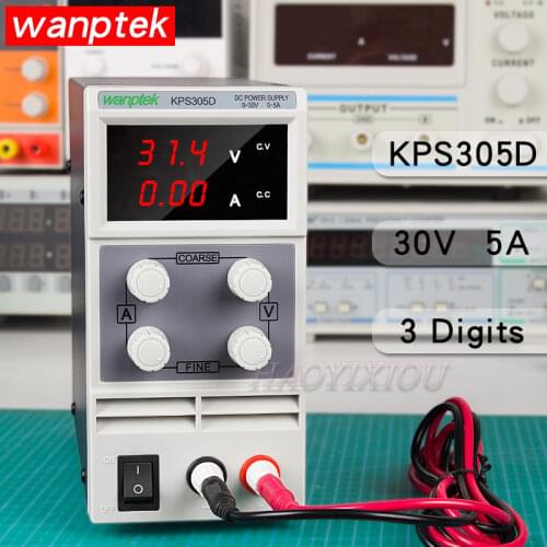 Precision Voltage Regulators KPS305D 30V 5A Laboratory DC Power Supply 0.1V 0.01A Double LED Display Switch DC Power Supply