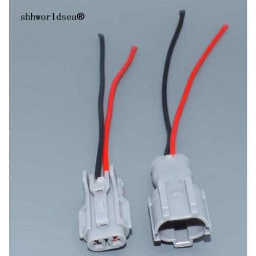 Shhworldsea 2 pin male female housing fog lamp 2 Pin auto connector socket for Ford for VW for AUDI 7222-1424-40 7123-1424-40