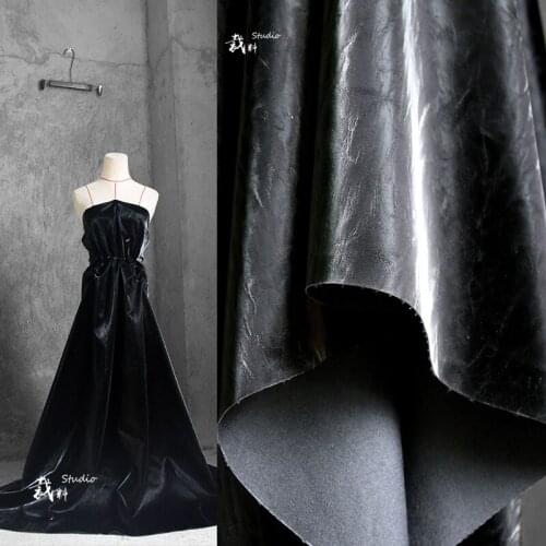 Fine wool texture delicate pu leather designer fabric high-grade coat jacket clothing background fabrics for patchwork