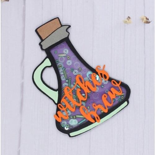 YPP craft Halloween Witches Brew Metal Cutting Dies Stencils for DIY Scrapbooking Decorative Embossing DIY Paper Cards