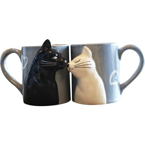 Three-Dimensional Cat Couple Cups Mug Couples Cups Housewarming Gift Valentines Day Gift