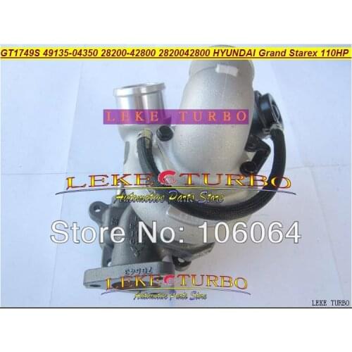 Free Ship GT1749S 49135-04350 49135 04350 28200-42800 28200 42800 Turbo Turbine Turbocharger For Hyundai Grand Starex 110HP 1.5L