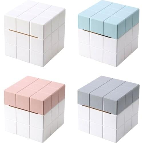 Magic Cube Tissue Box Desktop Paper Holder Dispenser Storage Napkin Case Organizer for Home Car Hotel