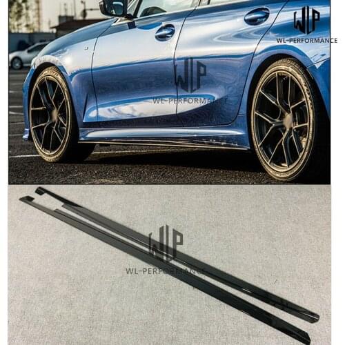 High Quality Carbon Fiber Side Bumper Lip Apron Side Skirts Car Styling For BMW New 3 Series G20 G28 MT AC Style Body Kit