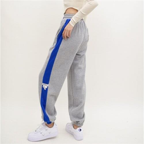 Women Sport Side Striped Jogger With Elasticated Drawstring Waist Good Quality Sweatpant A088
