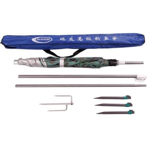 1.8M Diameter Iron rod Fishing Umbrella UV Protection Camping awning Beach Sunshade folding umbrellas