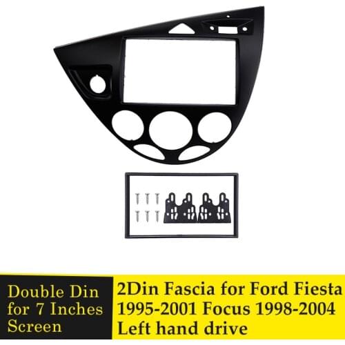 2 Din Car Frame Fascia Trim Dash Mount Auto DVD Fascias Bezel For Ford Fiesta 1995-2000 2001 Focus 1998-2000 2001 2002 2003 2004