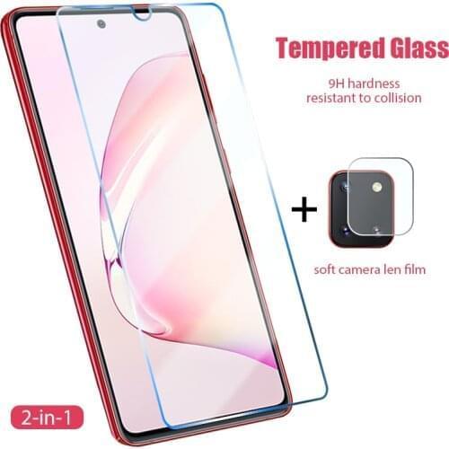 2 in 1 Camera Lens Protector for Galaxy Note 10 Lite 7 5 4 3 HD Tempered Glass for Samsung Galaxy S10 Lite S10e S7 S6 Glass