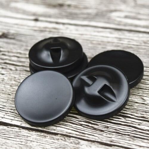 200 pieces 21-30mm woolen coat resin buttons spray painting matte big black button dark eye bowl buttons for dress spot