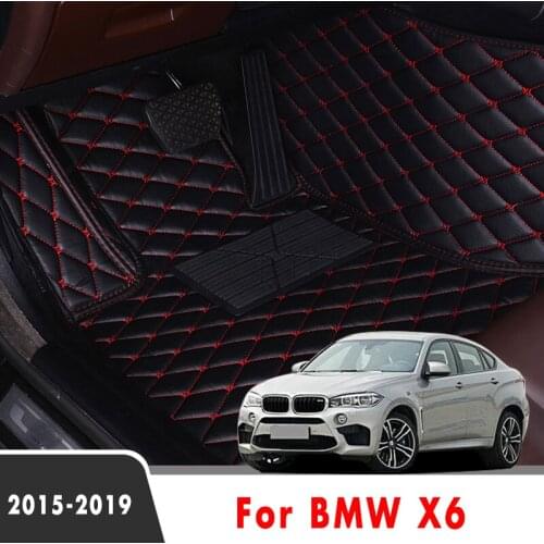 Car Floor Mats For BMW X6 2019 2018 2017 2016 2015 Auto Leather Carpets Interior Styling Custom Waterproof Protector Covers
