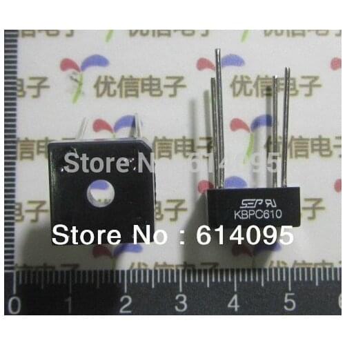 Free shipping SEP brand KBPC610 rectifier bridge rectifier 1000V 6A (#334524)
