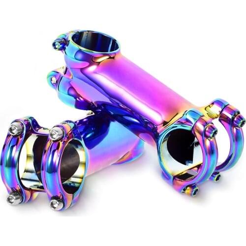 MTB Road bike Colorful Handlebars plus or minus 7/17 degrees Folding bike 31.8*28.6mm Aluminum alloy Bicycle stem 60/70/80/90mm