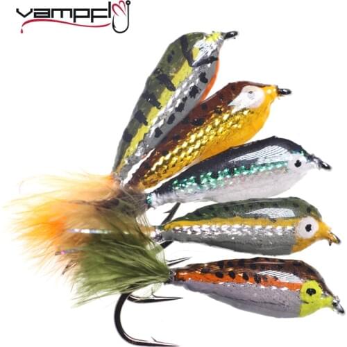 Bimoo 6pcs #4 epoxy minnow fly trout fishing fly spoons